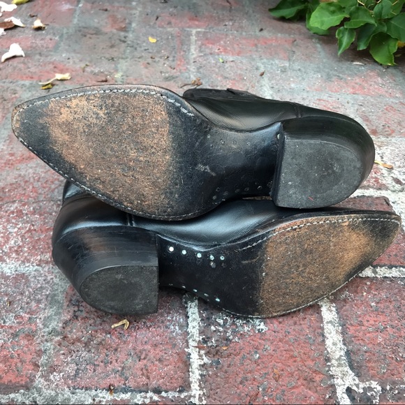 Vintage 90s Black Leather Western Boots by Tony Lama - Size 6M - Picture 15 of 15